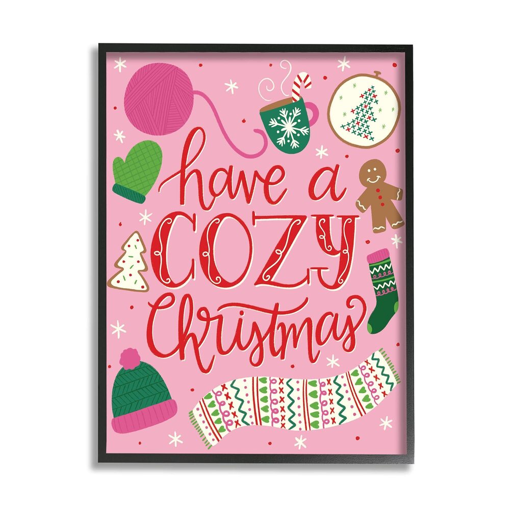 3773 Have A Cozy Christmas Festive Phrase Gingerbread Scarf